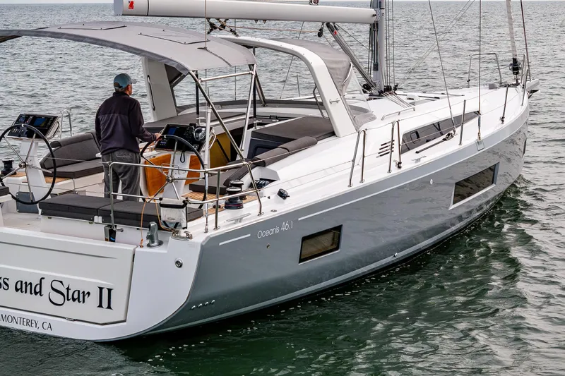 Cypress And Star II Yacht Photos Pics 2020 Beneteau Oceanis 46.1 sailboat on water, featuring sleek design and modern amenities.