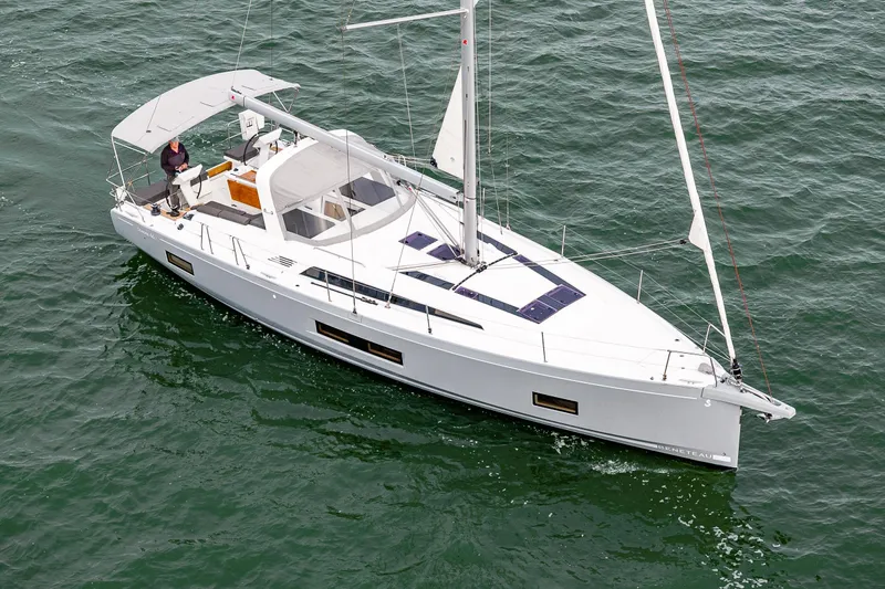 Cypress And Star II Yacht Photos Pics 2020 Beneteau Oceanis 46.1 sailing on open water, featuring sleek design and spacious deck.