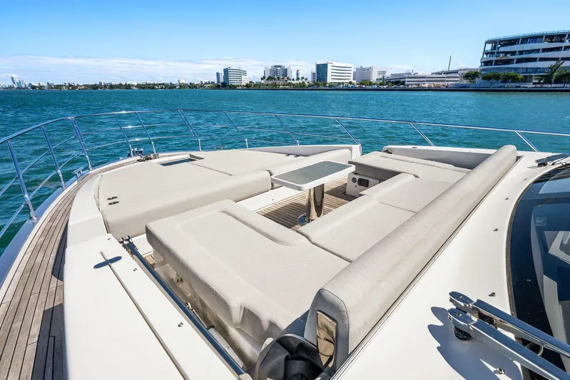 Azimut S7 Yacht Photos Pics Luxurious 2019 Azimut S7 yacht deck with elegant seating and ocean view.