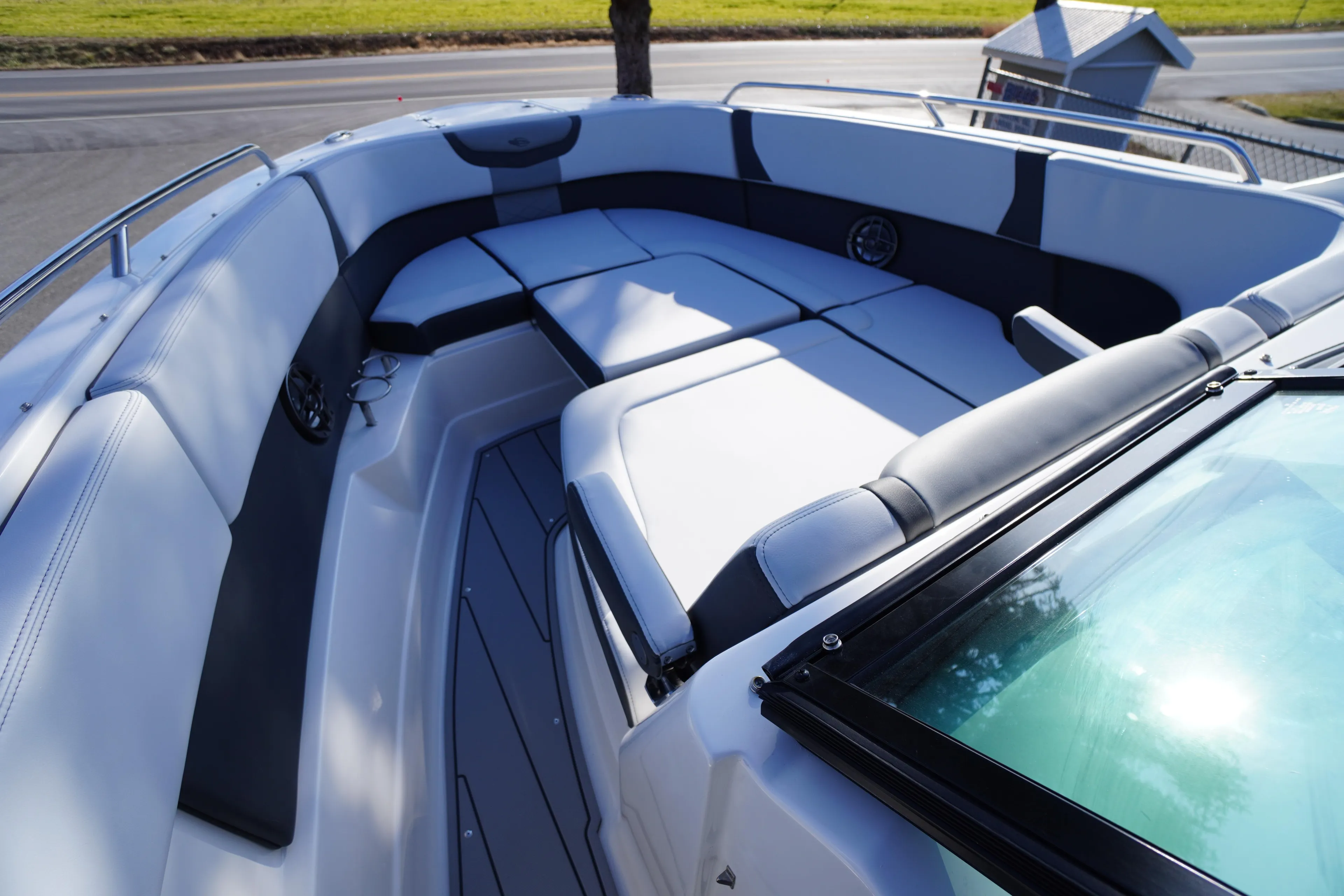 2026 Chaparral 280 OSX boat interior with spacious seating and modern design.