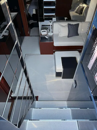 4946 Yacht Photos Pics Interior of 2023 Riva 56 RIVALE yacht, featuring modern seating and elegant design.