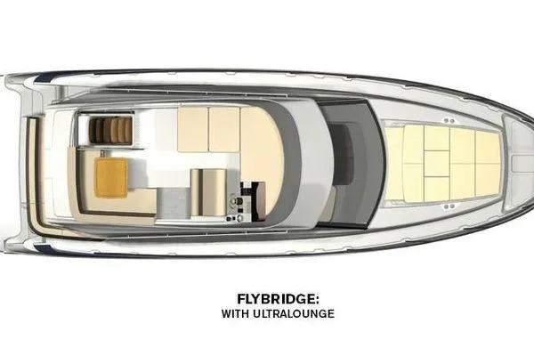  Yacht Photos Pics Top view of 2018 Regal 42 Fly yacht layout with ultralounge on flybridge.