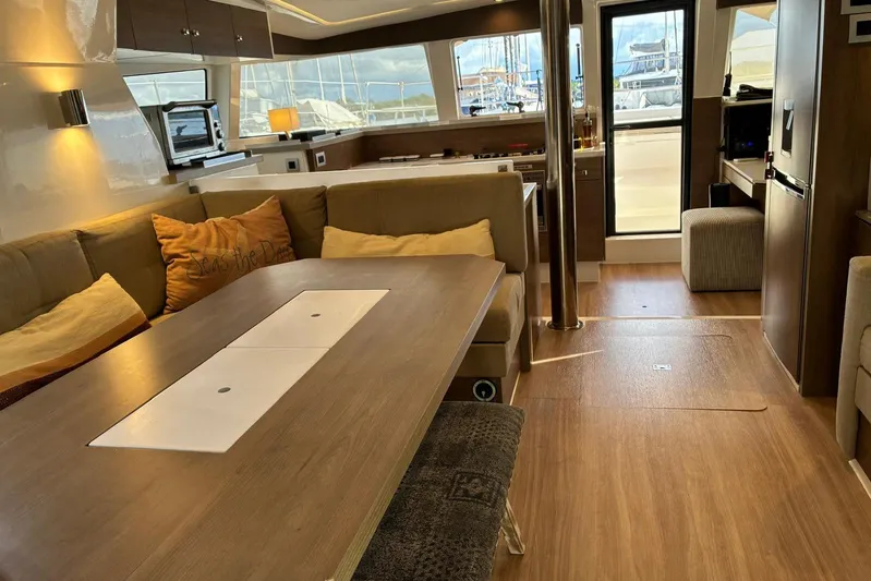 Isthmus Breeze Yacht Photos Pics Luxurious interior of 2023 Bali 4.2 yacht with modern furnishings and spacious layout.