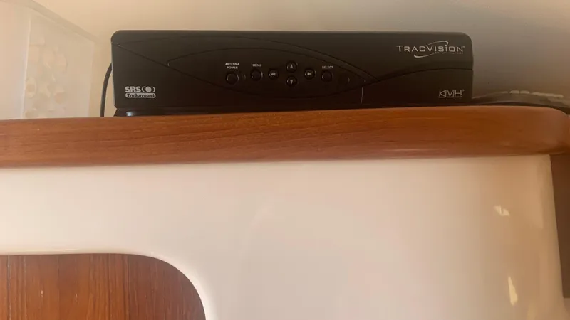  Yacht Photos Pics Satellite receiver on a Grady-White 360 Express boat, 2006 model.