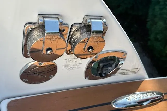  Yacht Photos Pics 2008 Formula 330 Sun Sport boat power outlets and controls on deck.