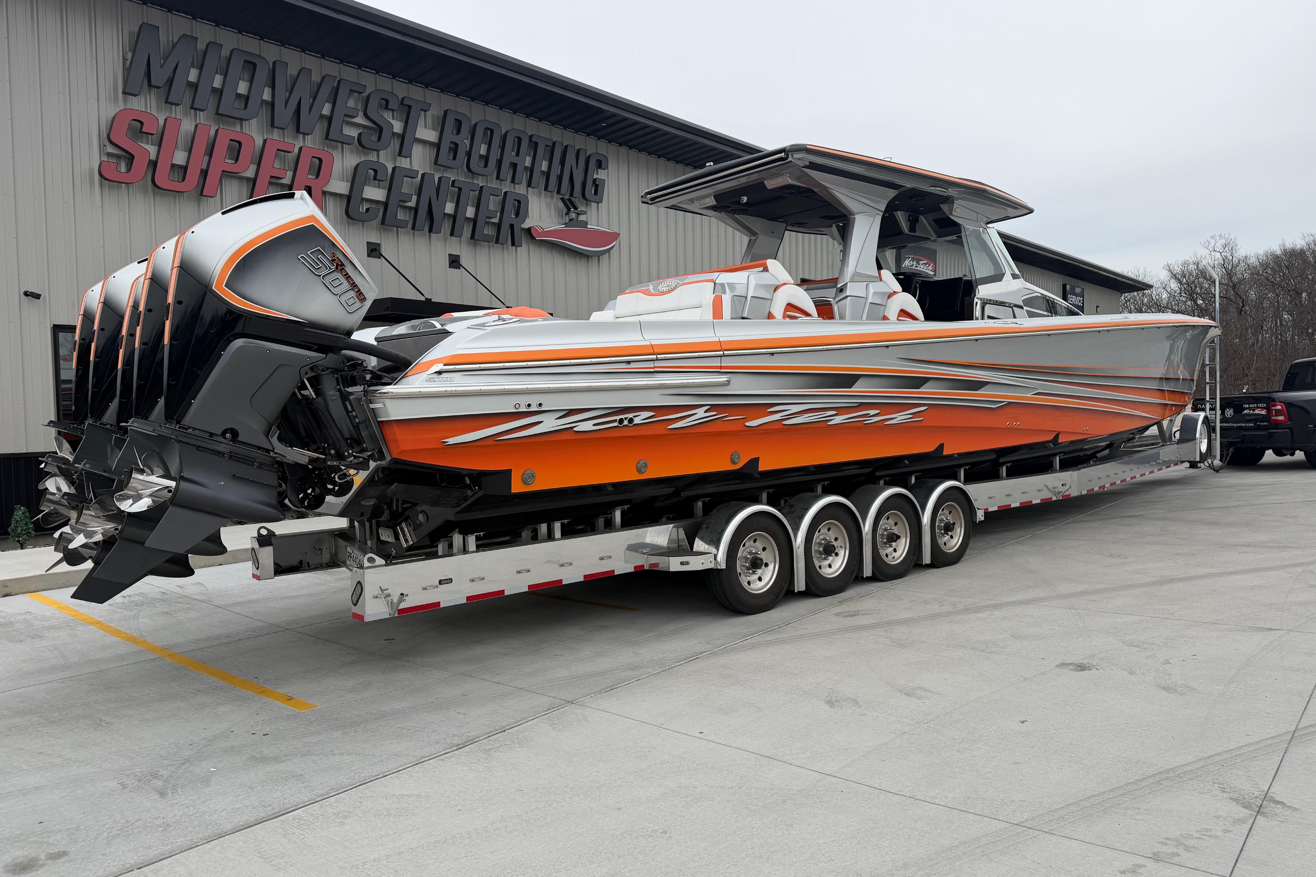 2024 Nor-Tech 500 Sport Center Console boat on trailer at Midwest Boating Super Center.