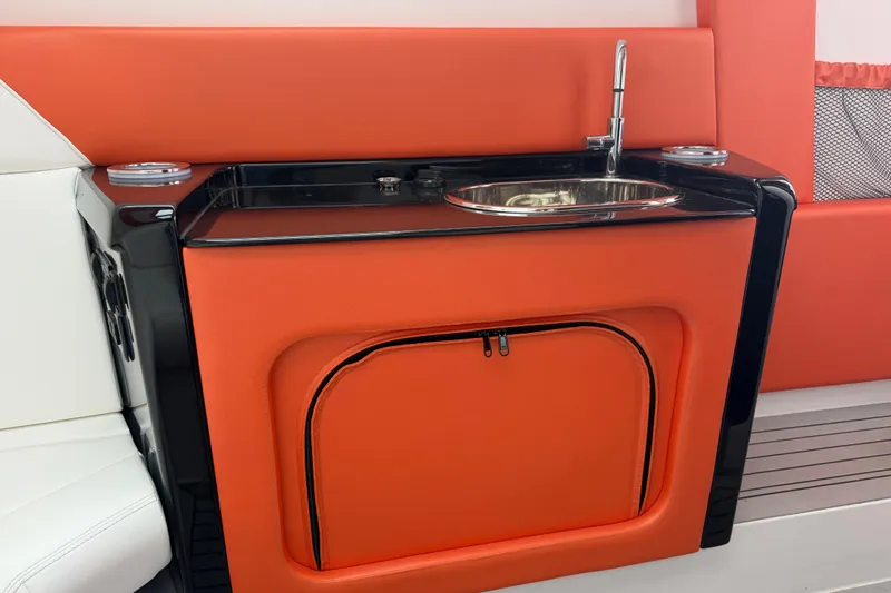  Yacht Photos Pics 2024 Nor-Tech 500 Sport Center Console with orange sink and storage area.
