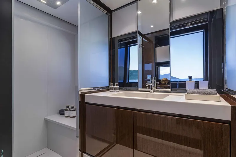  Yacht Photos Pics Manufacturer Provided Image: Luxurious bathroom interior on 2026 Riva 68' Diable yacht, featuring sleek design and modern fixtures.