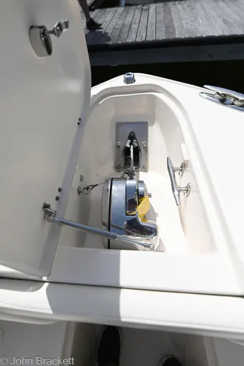  Yacht Photos Pics 2019 Grady-White Freedom 275 anchor locker with open hatch.