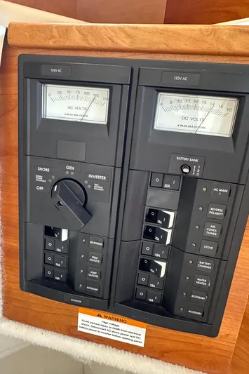 Cutwater 28 Yacht Photos Pics Electrical control panel on a 2016 Cutwater 28 boat.