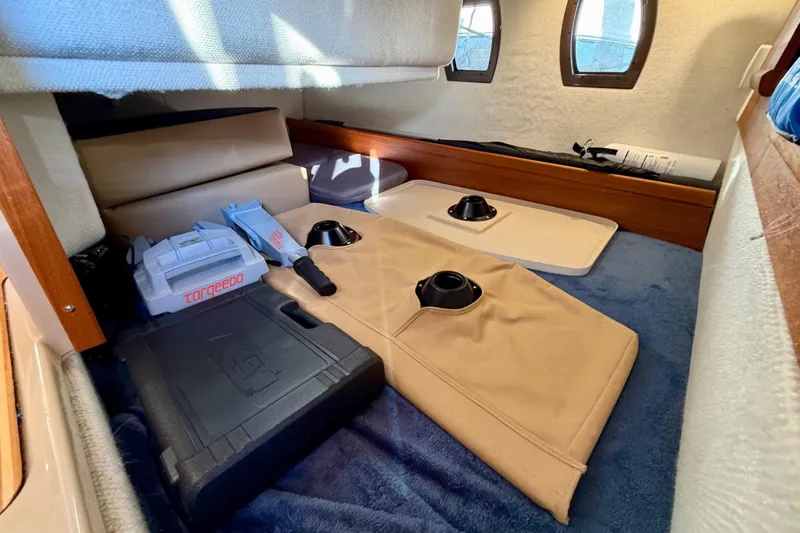 Bon Courage Yacht Photos Pics Interior cabin storage of 2018 Ranger Tugs R-29 CB with equipment and accessories.