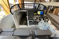 2023 Quarken 27 T-Top V2 boat interior with modern helm and navigation system.