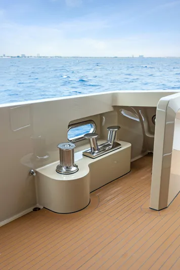 Northland Yacht Photos Pics 2017 Burger 104 Motor Yacht deck with ocean view and sleek design.