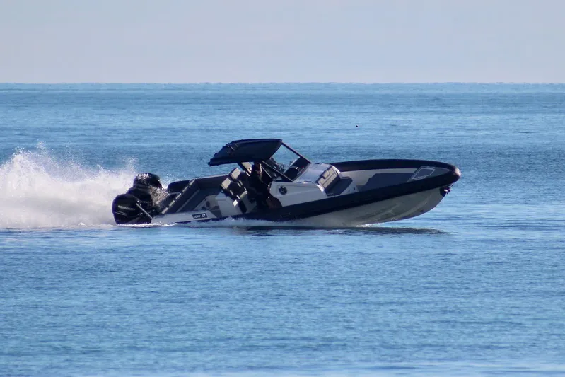  Yacht Photos Pics 2026 Northstar ION 12 boat speeding on open water.