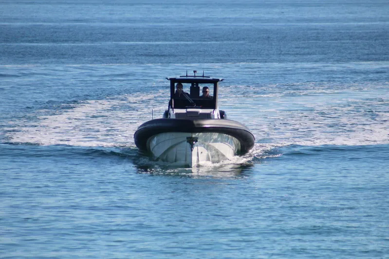  Yacht Photos Pics Front view of 2026 Northstar ION 12 boat cruising on open water.