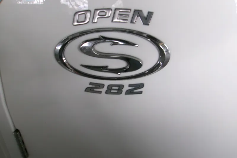  Yacht Photos Pics 2023 Sportsman Open 282 Center Console logo on white surface.
