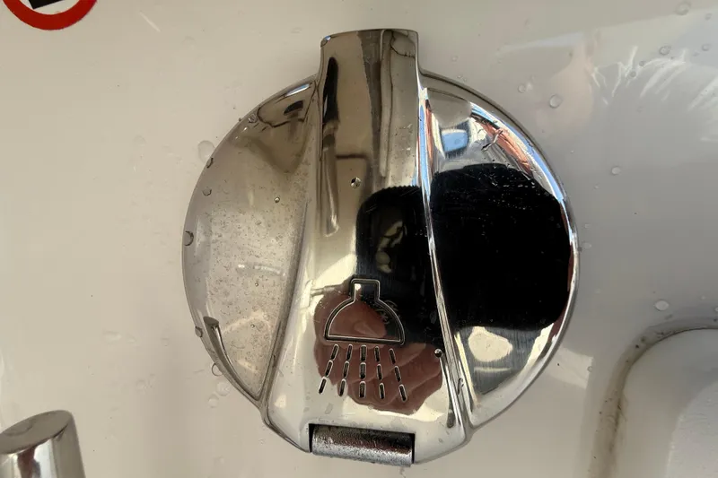  Yacht Photos Pics Chrome shower control on a 2020 Regulator 31 boat.