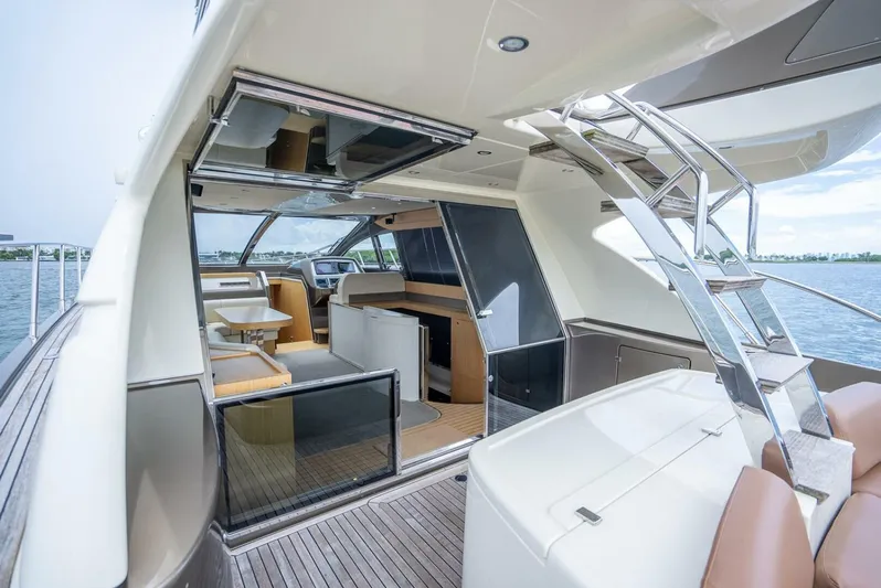 Gabriela Yacht Photos Pics Luxurious 2012 Riva Sport 56 yacht interior with modern seating and sleek design.