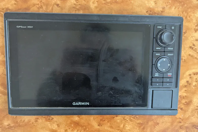  Yacht Photos Pics Garmin GPSmap XSV on 2000 Azimut 46 yacht, featuring navigation controls.