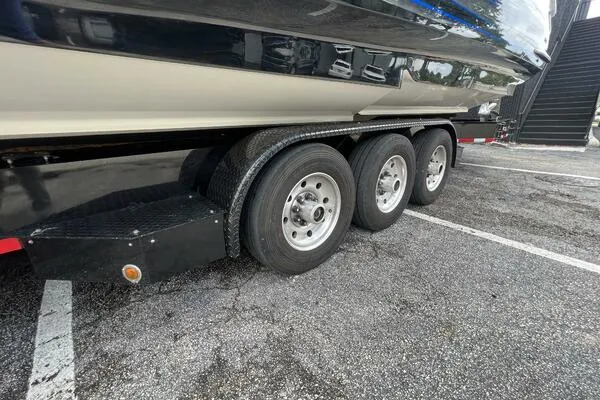  Yacht Photos Pics Trailer for 2019 Nor-Tech 450 Sport Center Console boat with triple axles.
