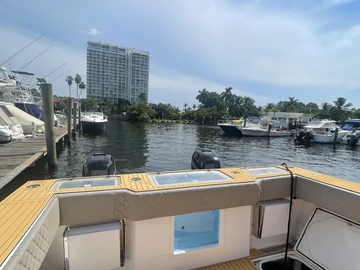 Sec Catfish 39 Yacht Photos Pics Custom Catamaran Sec CatFish 39, 2023, docked in a marina with scenic waterfront view.