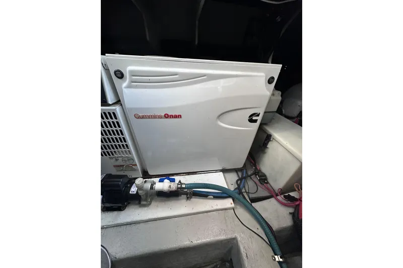 3 Princess Yacht Photos Pics Cummins Onan generator in 2011 Azimut 38 yacht engine room.