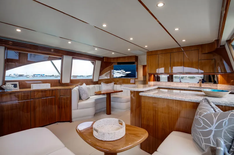 Full Circle Yacht Photos Pics Viking 48 FULL CIRCLE - Galley & Dinette