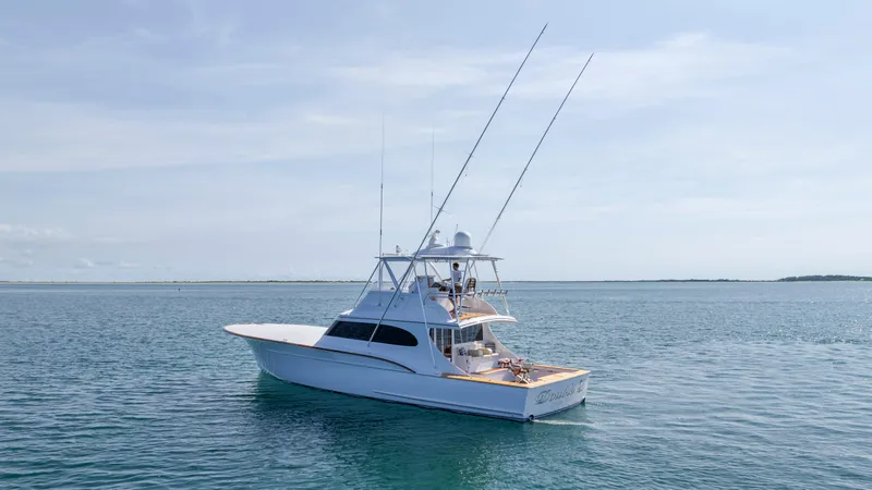 Double B Yacht Photos Pics Custom Carolina Taylor Made 2000 yacht on calm ocean waters.