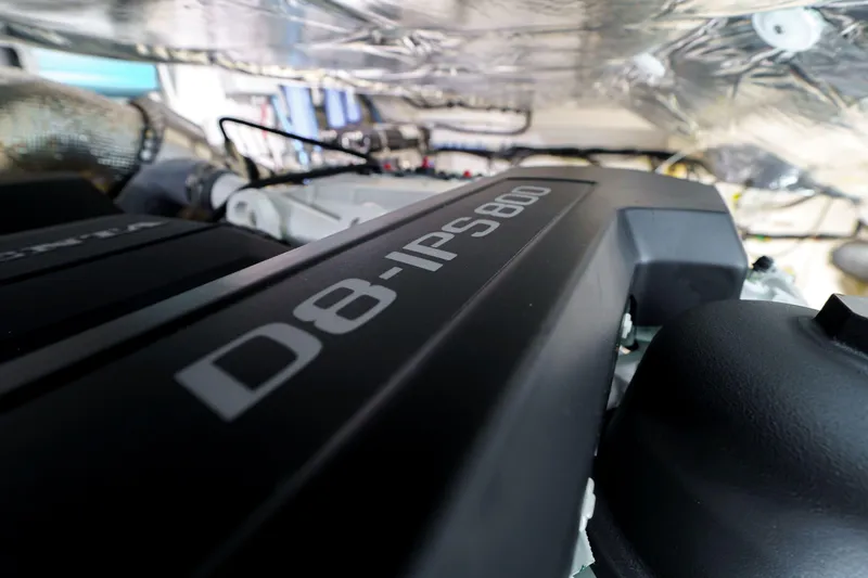  Yacht Photos Pics Engine room of 2024 Pardo Yachts P50 featuring D8-IPS 800 engine.