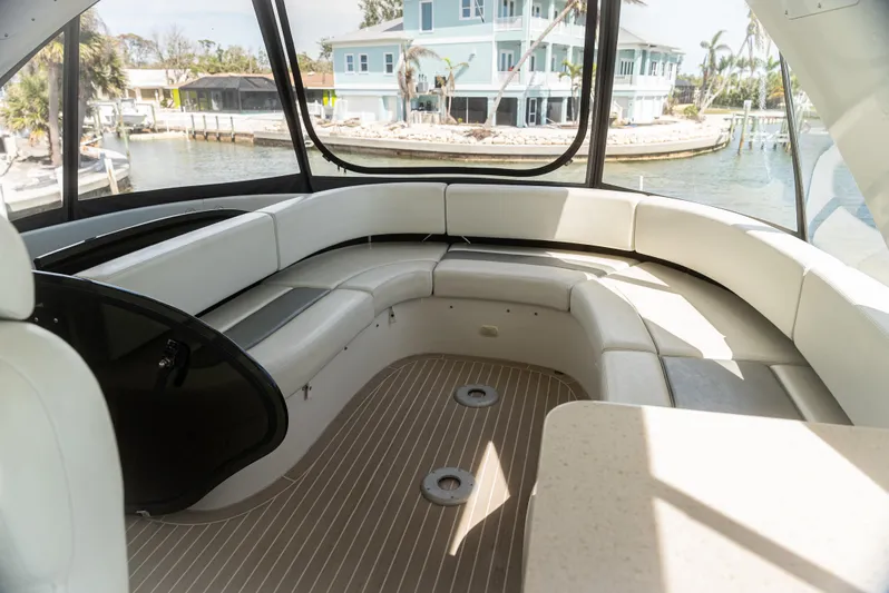  Yacht Photos Pics Luxurious interior of a 2008 Marquis 50 LS yacht with waterfront view.