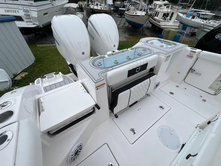  Yacht Photos Pics 2025 Sea Fox 288 Commander boat with dual engines and spacious deck layout.