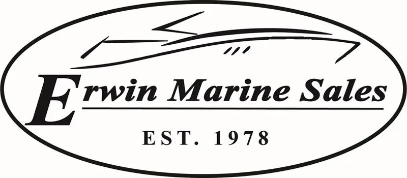  Yacht Photos Pics Erwin Marine Sales logo, established 1978, featuring Sea Ray 400 Express Cruiser 1998.