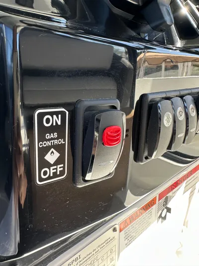 Destination Unknown II Yacht Photos Pics Gas control panel on a 2021 Jeanneau NC 895 boat.