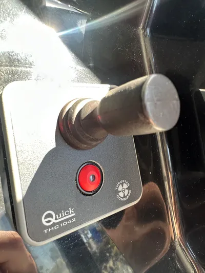 Destination Unknown II Yacht Photos Pics Joystick control on a 2021 Jeanneau NC 895 boat.