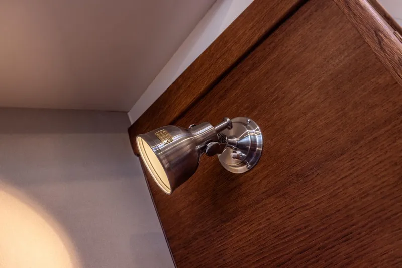 Bv3 Yacht Photos Pics Wall-mounted metal light fixture on Bestevaer 36 yacht, 2023 model.