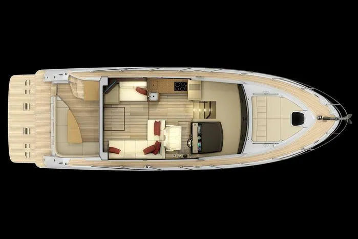  Yacht Photos Pics Top view of 2017 Sea Ray Sundancer 400 yacht interior layout.