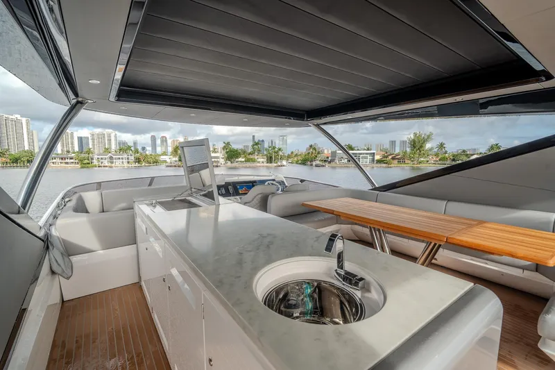 Ramaya 4 Yacht Photos Pics Luxurious 2023 Sunseeker 88 Yacht interior with sleek design and modern amenities.