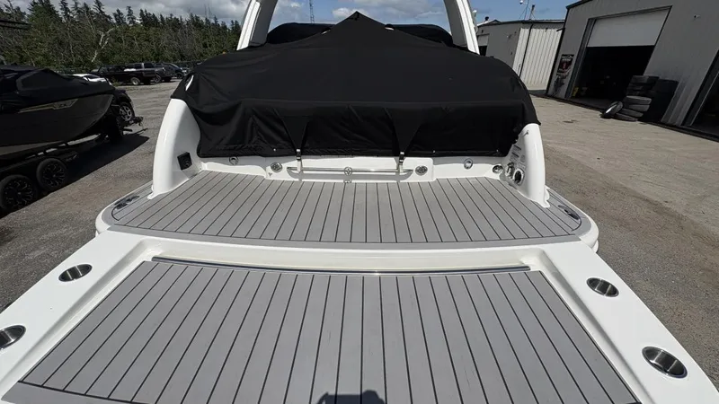  Yacht Photos Pics 2022 Formula 350 CBR boat with covered seating area and spacious deck.
