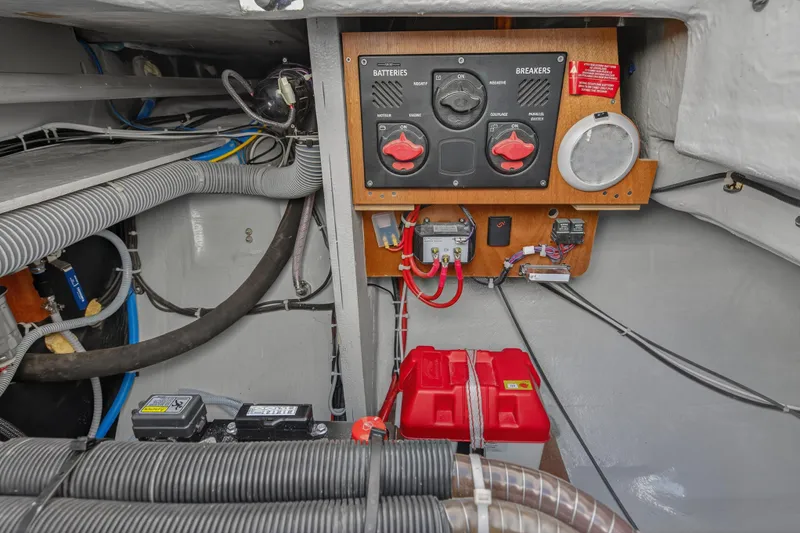 White Heron Yacht Photos Pics Electrical panel and wiring in 2021 Lagoon 46 Owner's Version yacht.