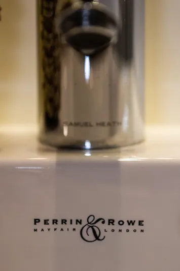  Yacht Photos Pics Close-up of Perrin & Rowe faucet detail on Princess V72 yacht, 2016 model.