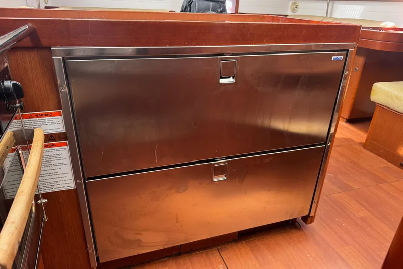 Liberty Yacht Photos Pics Stainless steel drawers in 2011 Beneteau Oceanis 50 yacht interior.