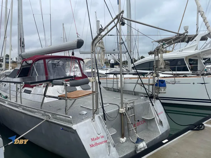 Rubicon Yacht Photos Pics Sailboat docked at marina, Radford 15.2, 2022 model, made in Melbourne.