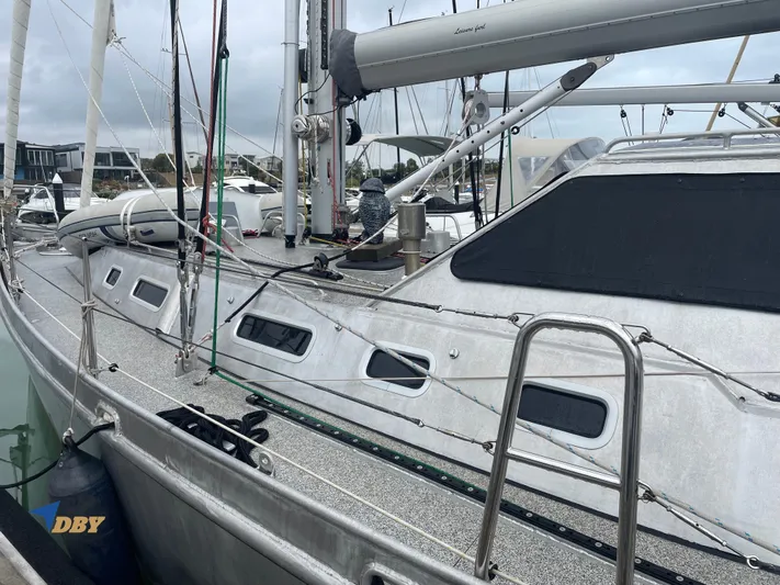 Rubicon Yacht Photos Pics Sleek 2022 Radford 15.2 yacht docked, showcasing modern design and craftsmanship.