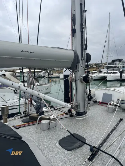 Rubicon Yacht Photos Pics 2022 Radford 15.2 sailboat deck with rigging and marina background.