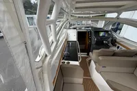 Interior of 2019 Nimbus W 9 boat with modern helm and seating, Lake Constance registration.