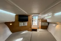 Interior of 2019 Nimbus W 9 boat with cozy seating and modern amenities.