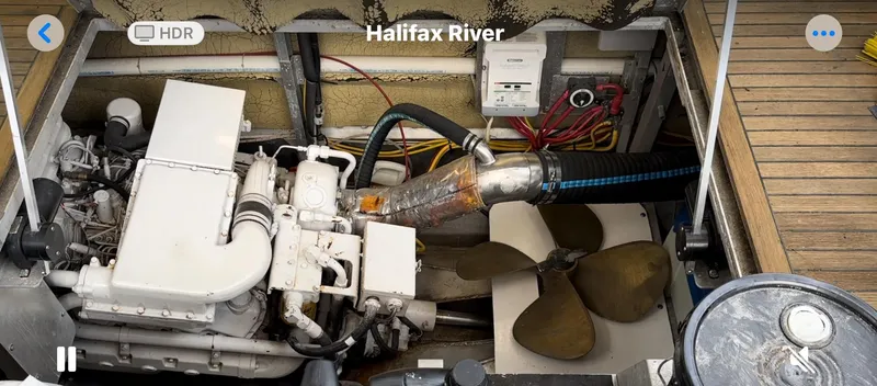  Yacht Photos Pics Engine compartment of a 2000 Pluckebaum Custom boat on Halifax River.