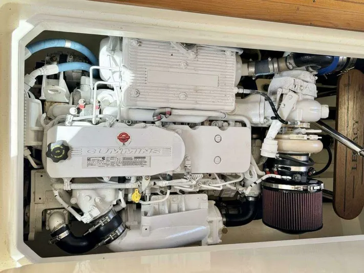 Linda Lou Yacht Photos Pics Cummins engine in 2018 Legacy 36 boat.