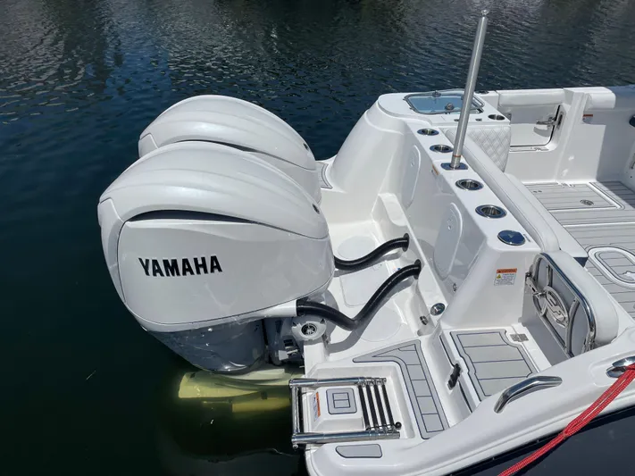  Yacht Photos Pics 2024 Sea Fox 288 Traveler with twin Yamaha outboard engines.