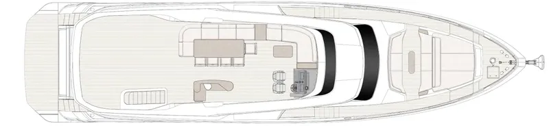  Yacht Photos Pics Deck layout of 2024 Azimut GRANDE 26 M luxury yacht.